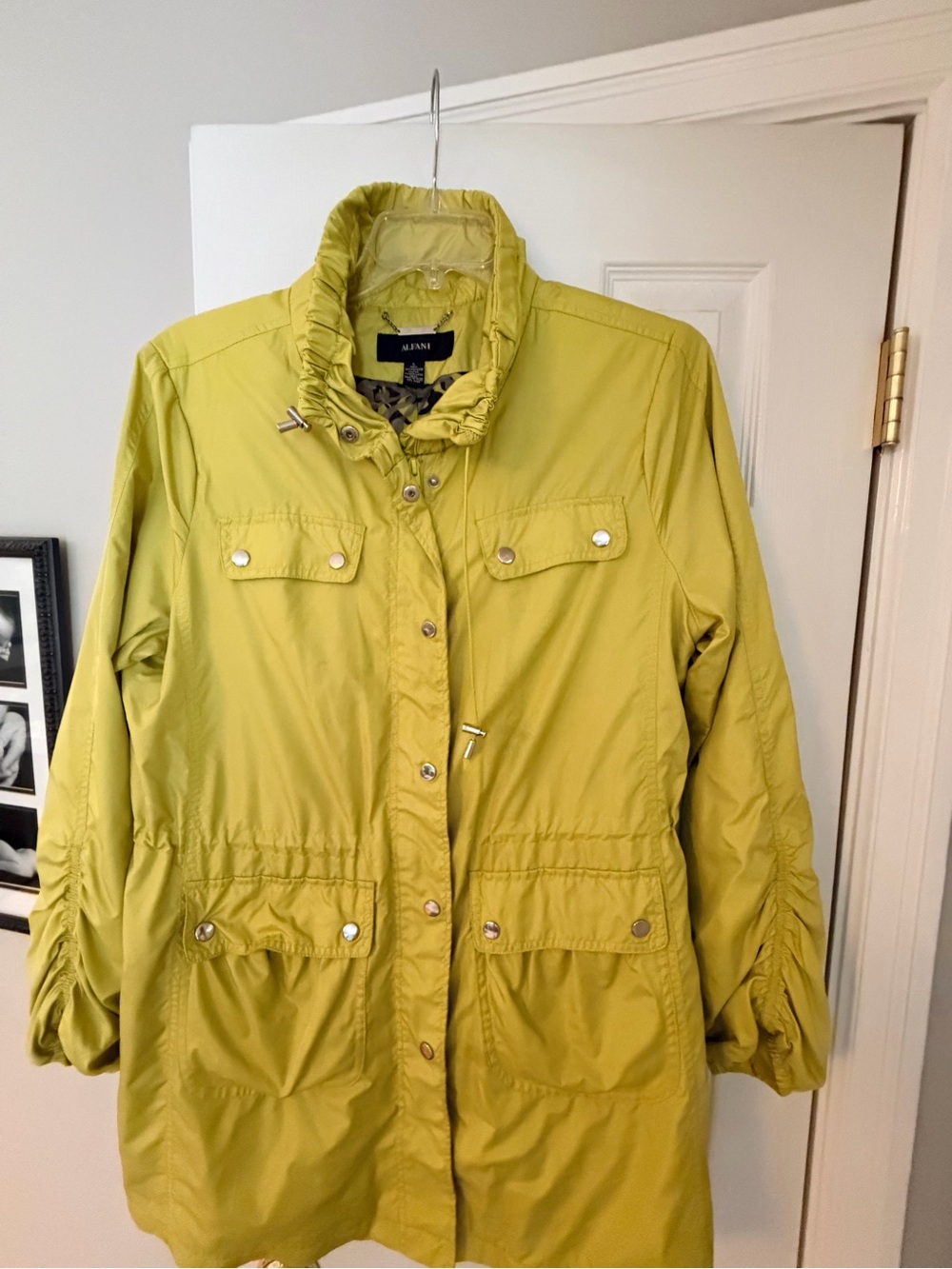 Alfani Lime Green Utility Packable Jacket